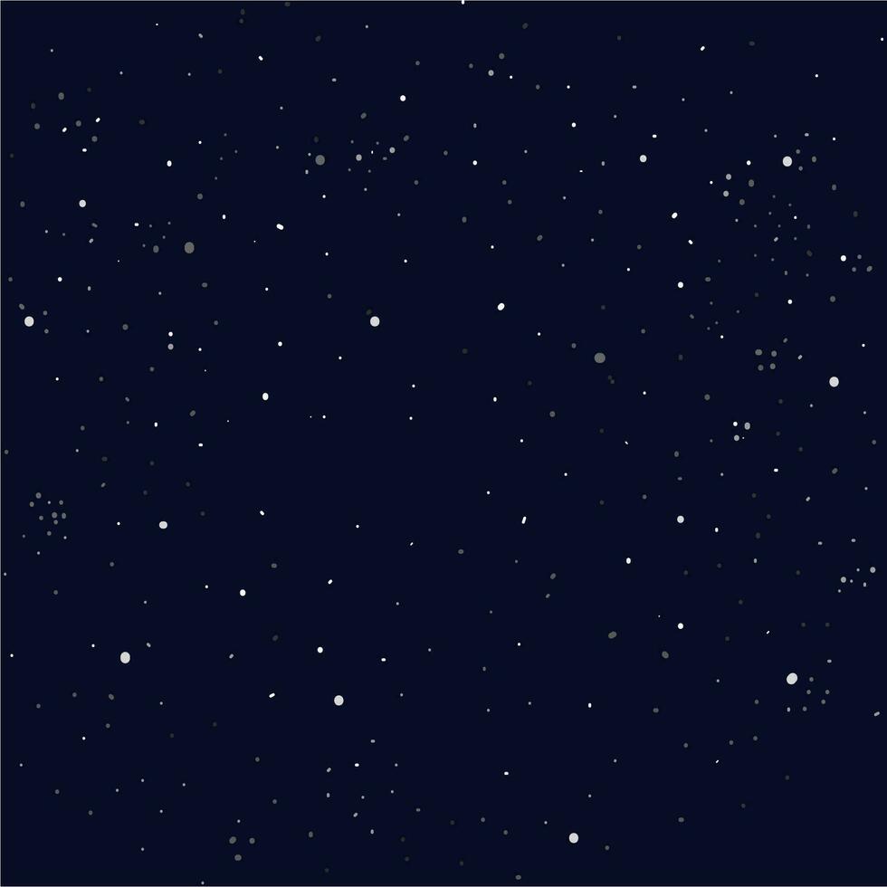 Night starry sky, dark blue space background with stars vector