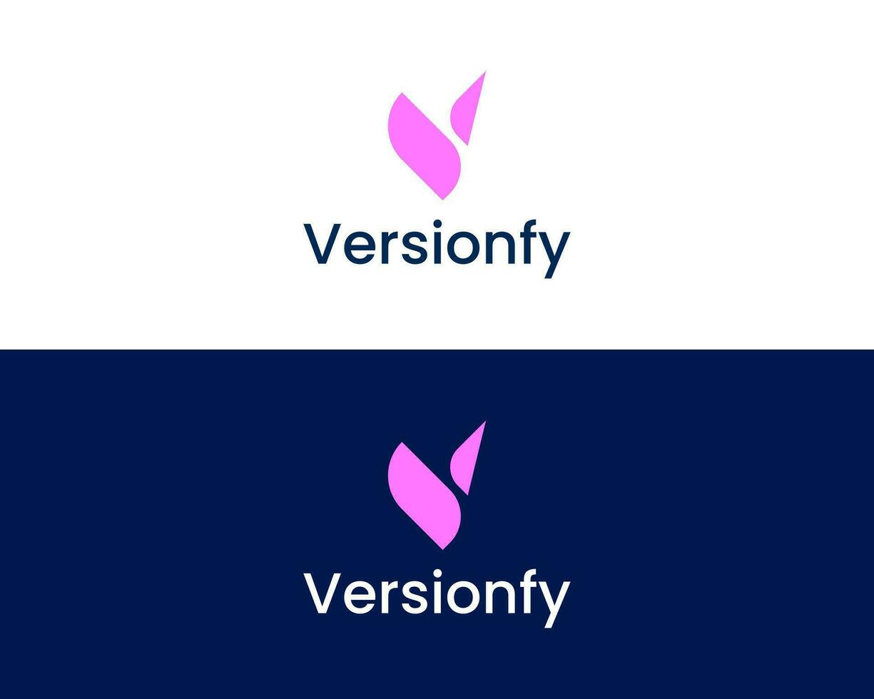 letra v monograma logo, v minimalista logo diseño para marca vector