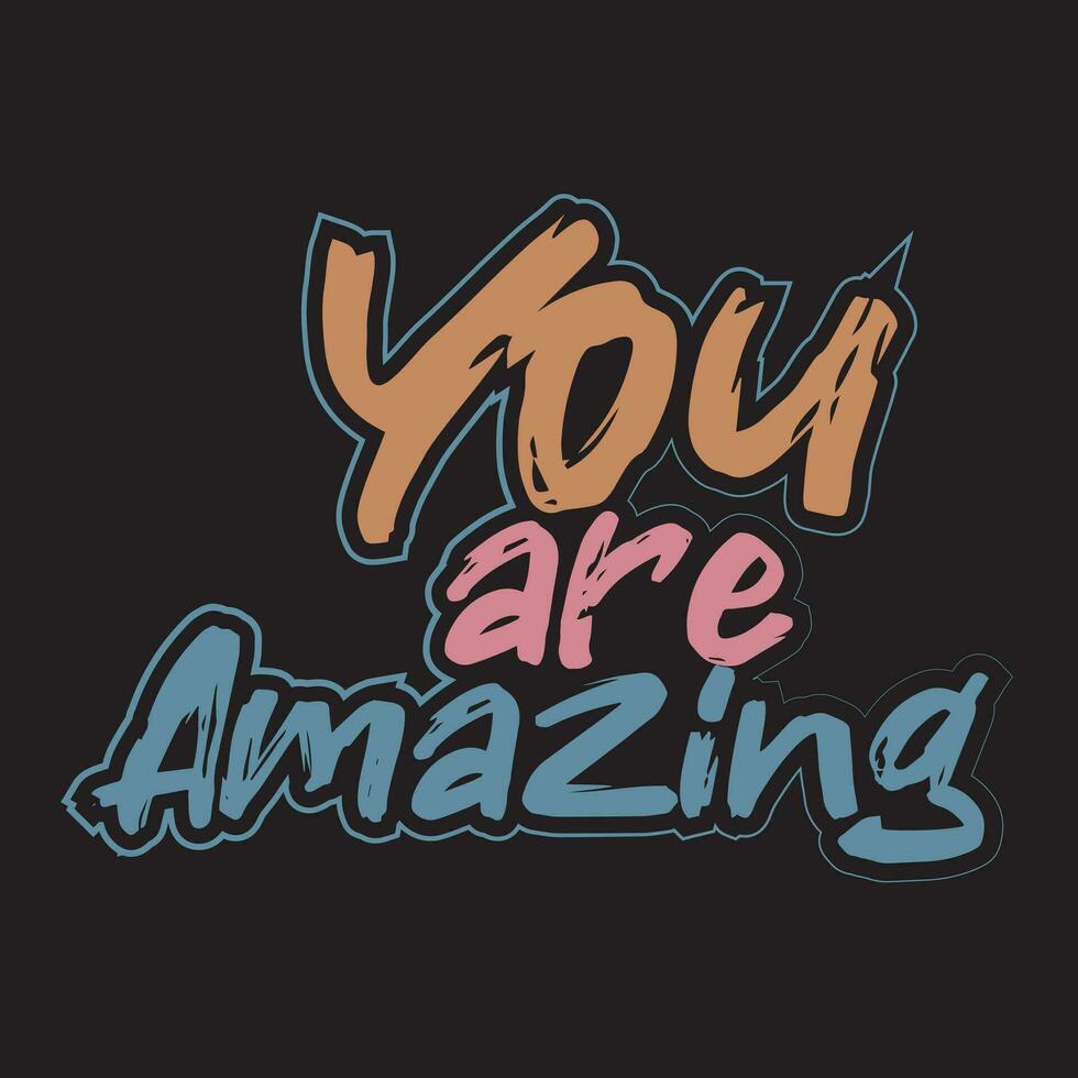 Motivational and inspirational quotes lettering text effect typography dark  t shirt design on black background vector