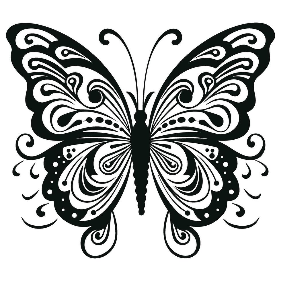 Butterfly Silhouette Logo vector