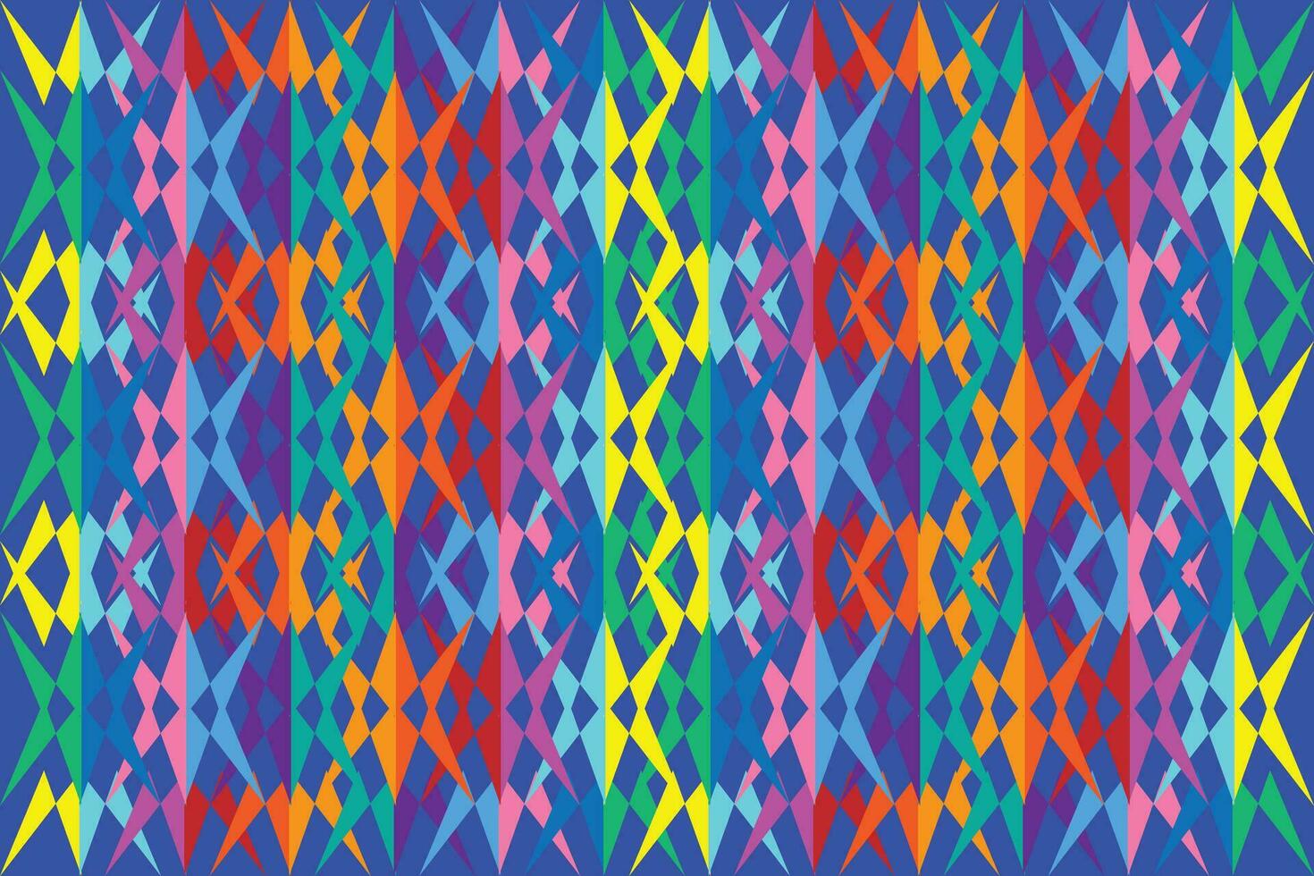 Ethnic zigzag pattern in retro colors, Aztec style seamless vector background