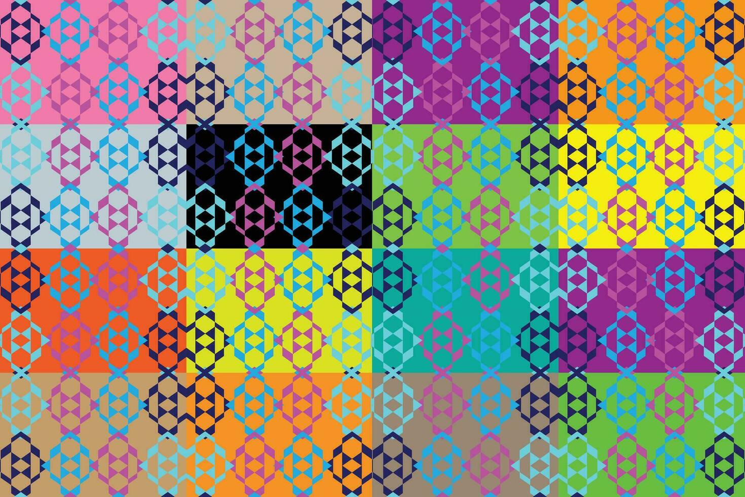 Ethnic zigzag pattern in retro colors, Aztec style seamless vector background