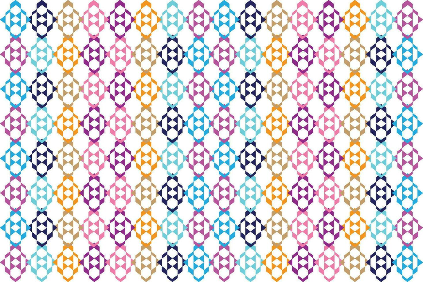 Ethnic zigzag pattern in retro colors, Aztec style seamless vector background
