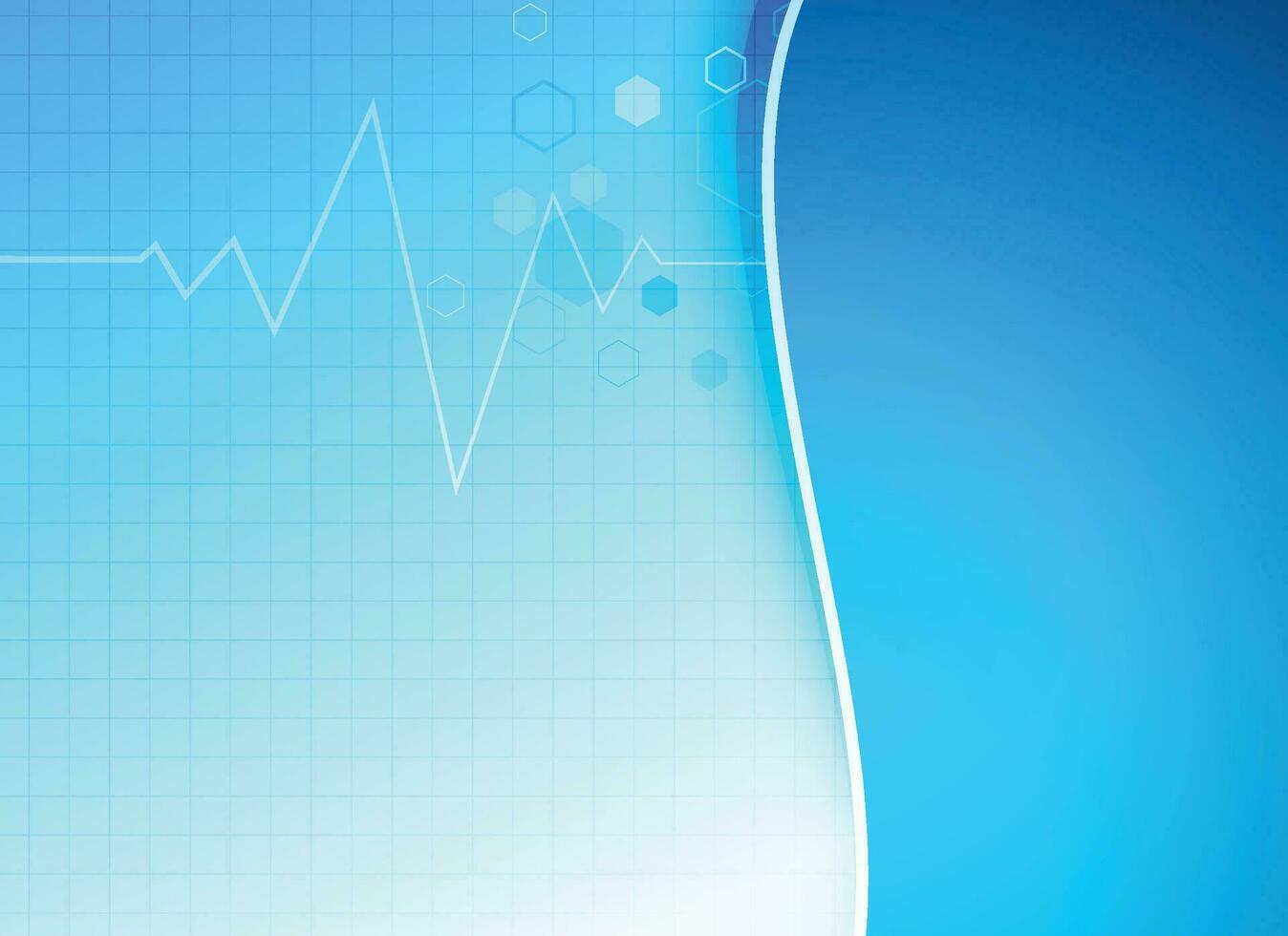 Heart wave technology background Shows the rhythm of the heart that is pumping. dark blue background with a grid vector