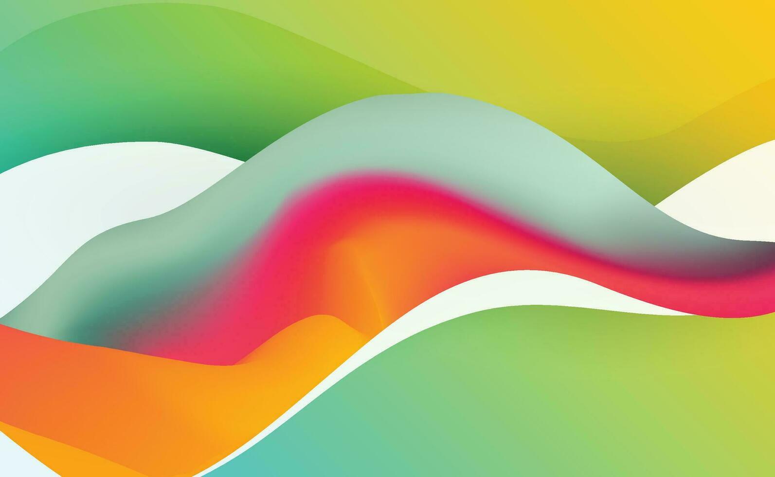 Fluid flow background. Fluid wave pattern. Summer poster. Colorful gradient. Abstract cover. Liquid wave. Vibrant color. vector