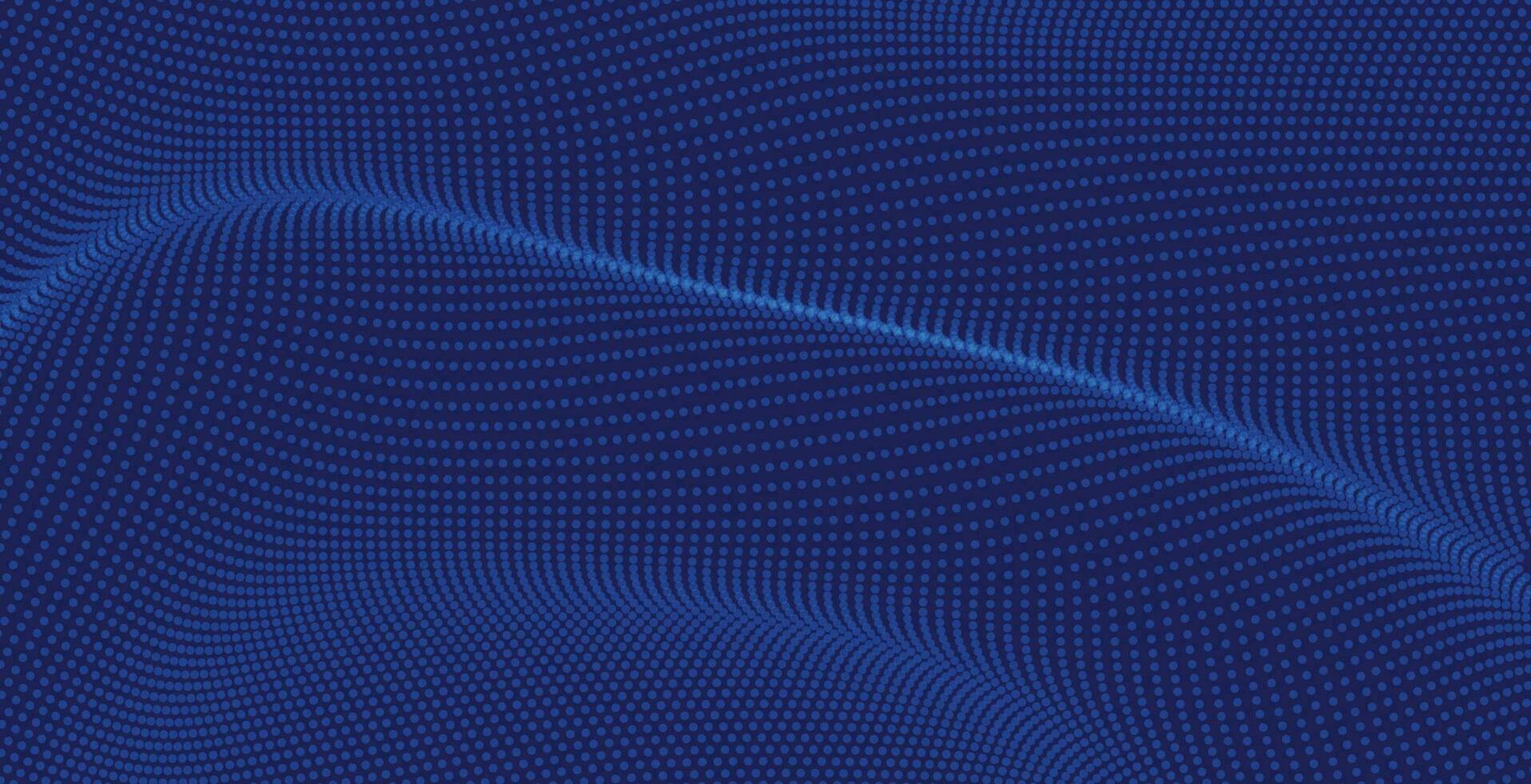 textura punteada de línea ondulada dinámica azul y roja abstracta, fondo azul oscuro con espacio de copia. patrón de puntos simples futuristas modernos. ilustración vectorial vector