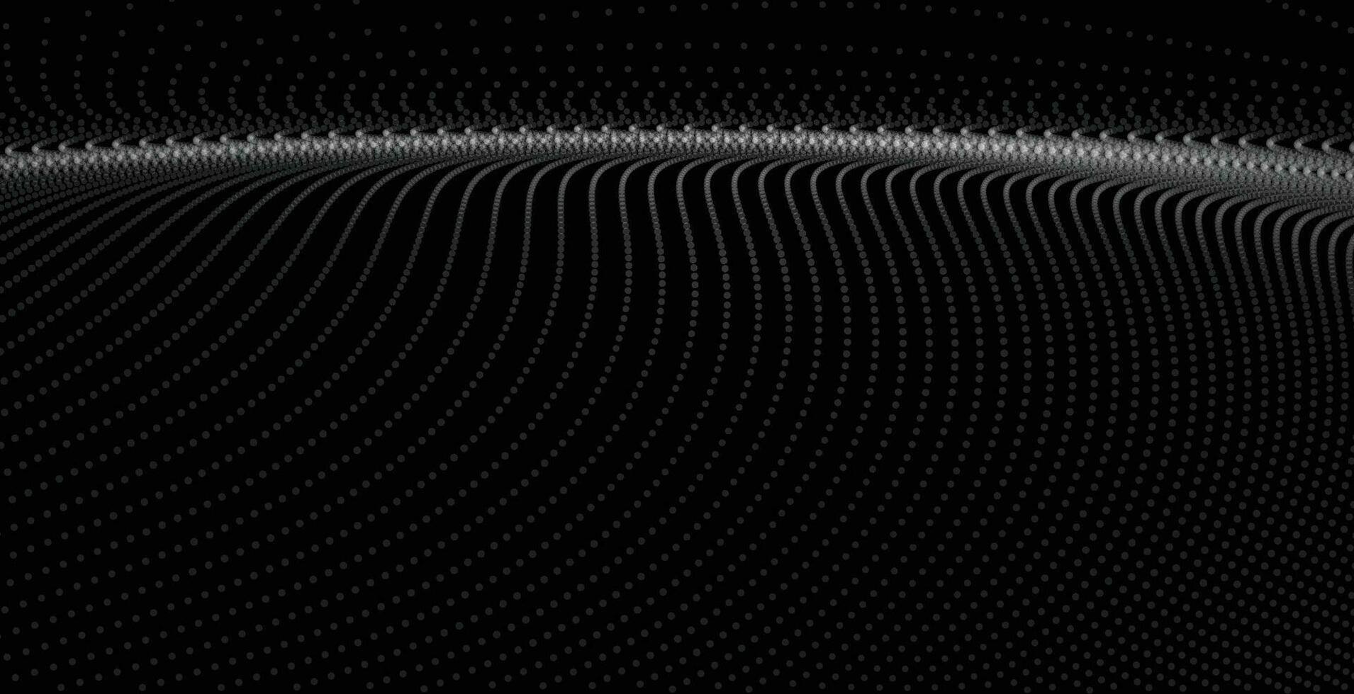 Abstract Waving Particle Technology Background Design. Abstract wave moving dots flow particles, hi-tech and big data background design for brochures, flyers, magazine, business card, banner. Vector