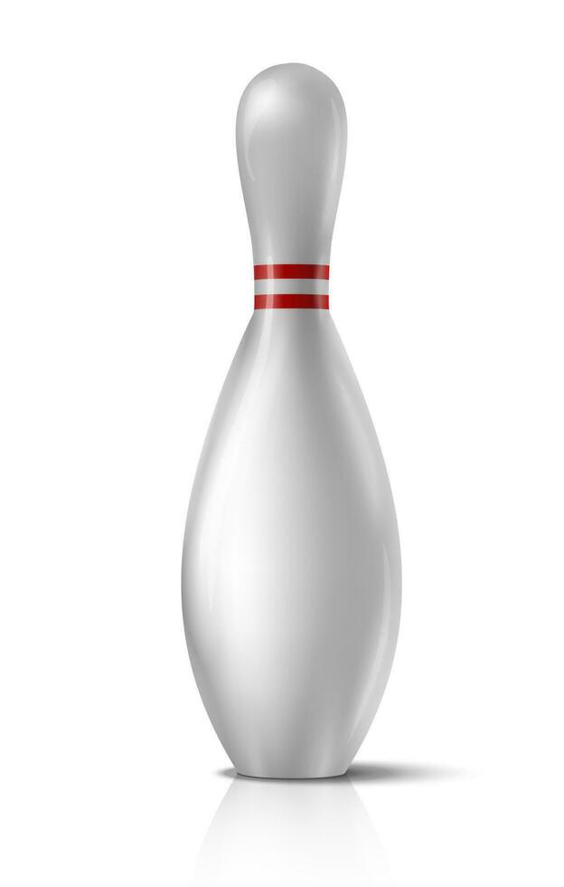 3d realistic vector bowling icon isolated on white background.