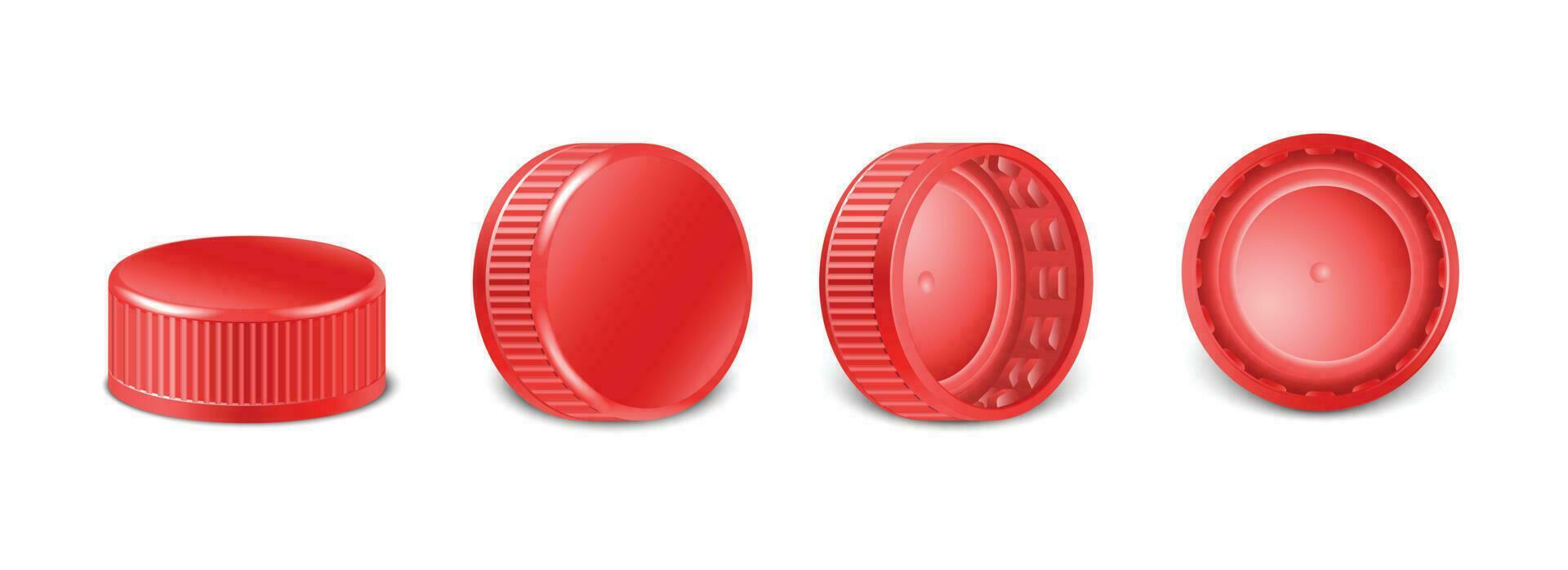Red plastic deals caps