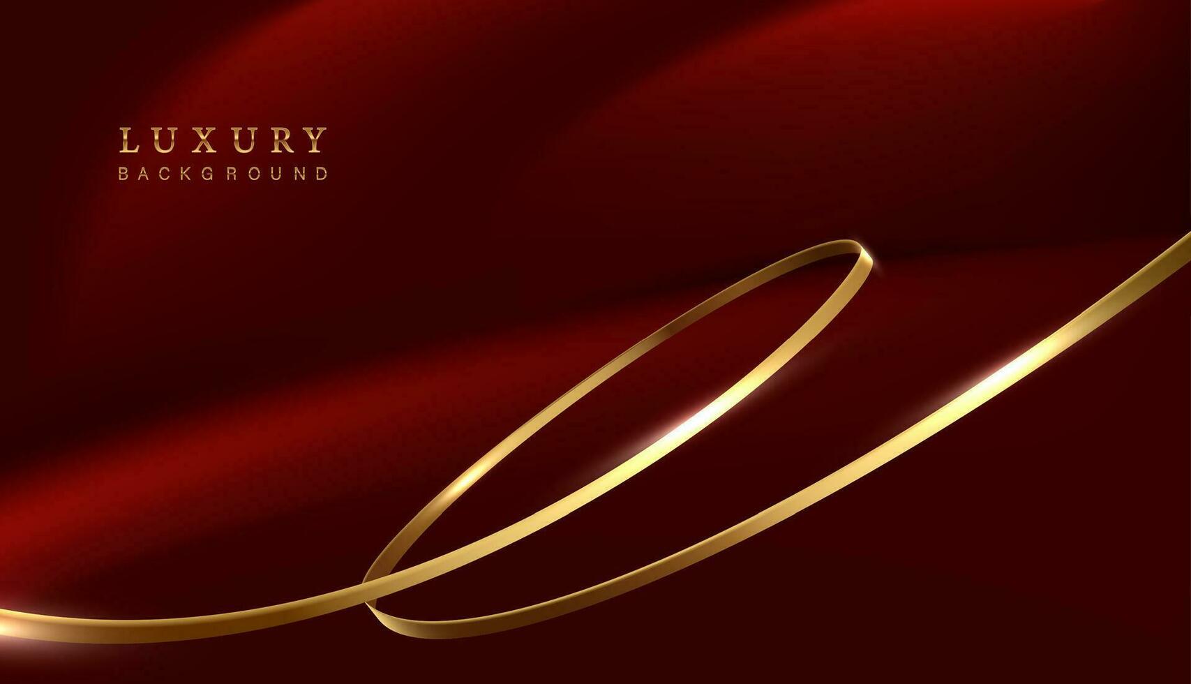 Velvet luxury abstract banner with golden ribbon. vector