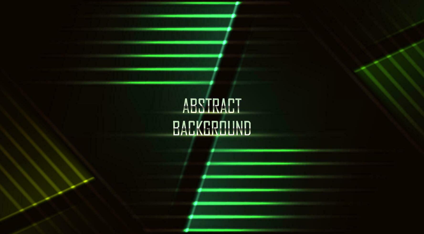 Vector abstract background. Green lazer light, light beam thechnology  banner.