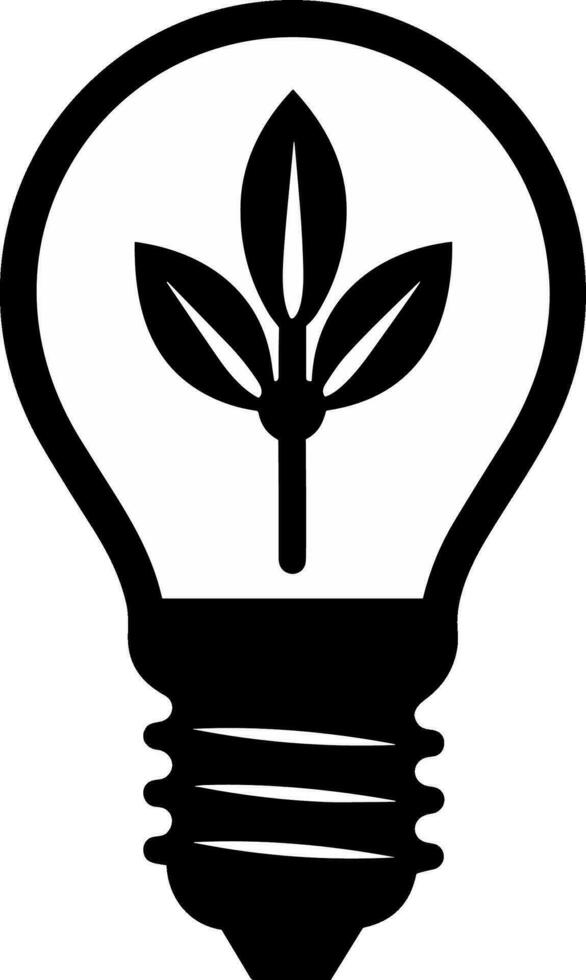 Eco light bulb with tree inside icon vector illustration icon flat style isolate on background