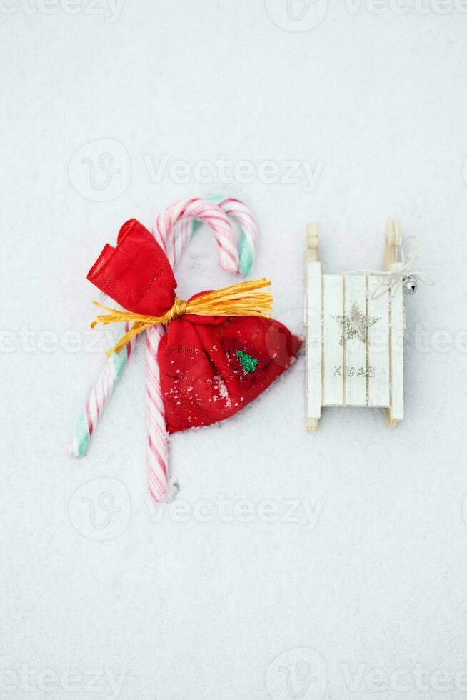 White and red winter holidays background photo