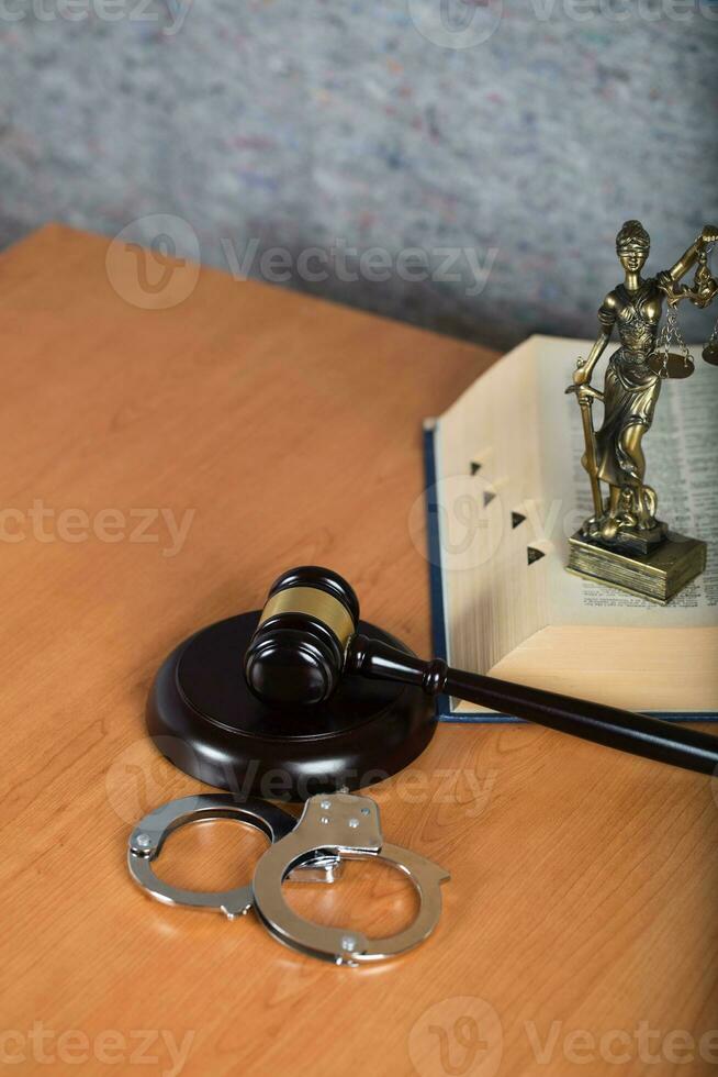 Judge's gavel. Closeup photo