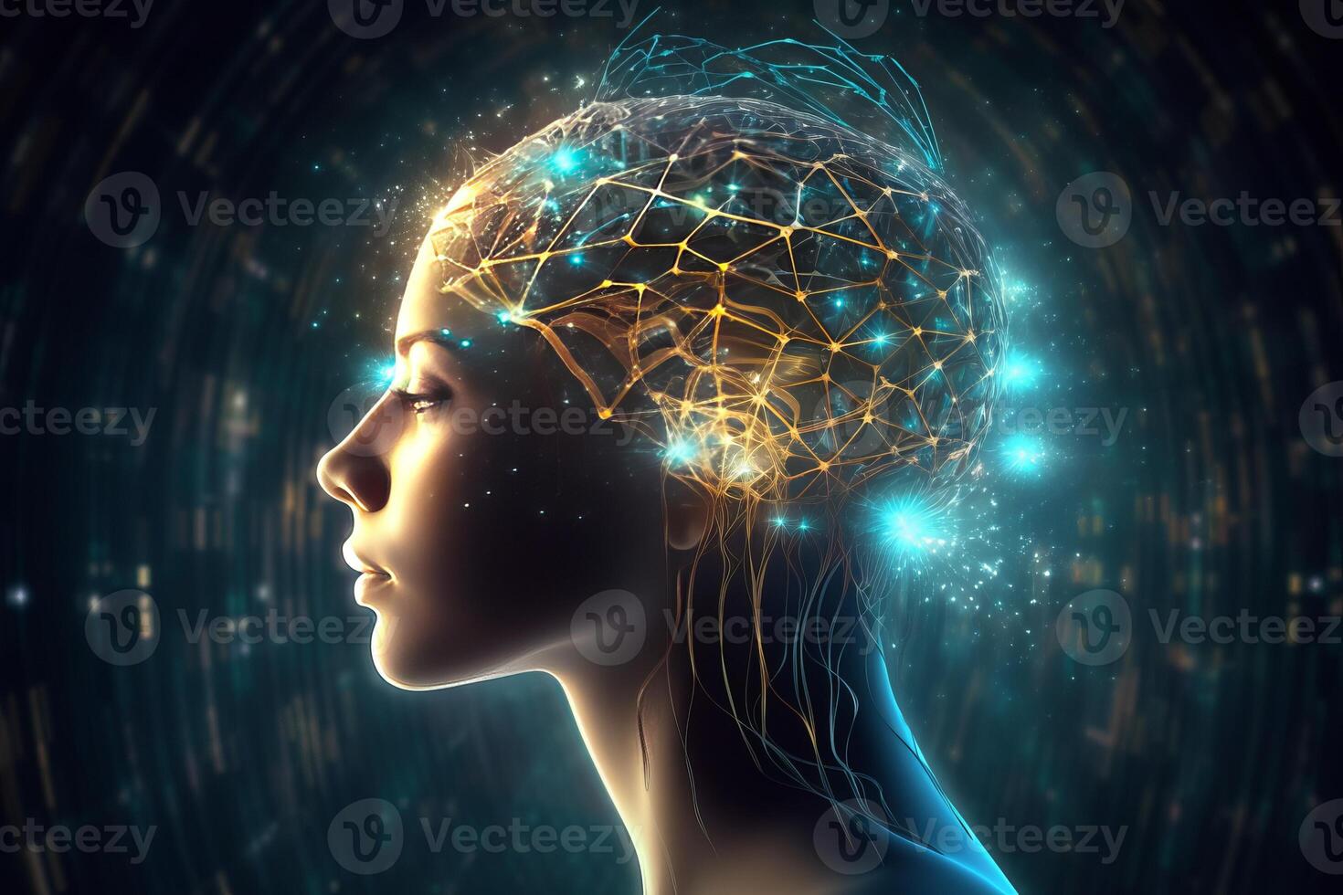 Unlocking the Mysteries of the Mind Exploring the Connection Between Meditation, Esotericism, and the Glowing Neurons of the Brain, photo