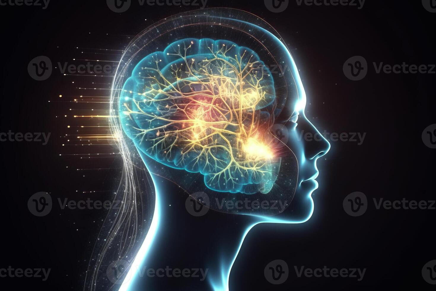 Unlocking the Mysteries of the Mind Exploring the Connection Between Meditation, Esotericism, and the Glowing Neurons of the Brain, photo