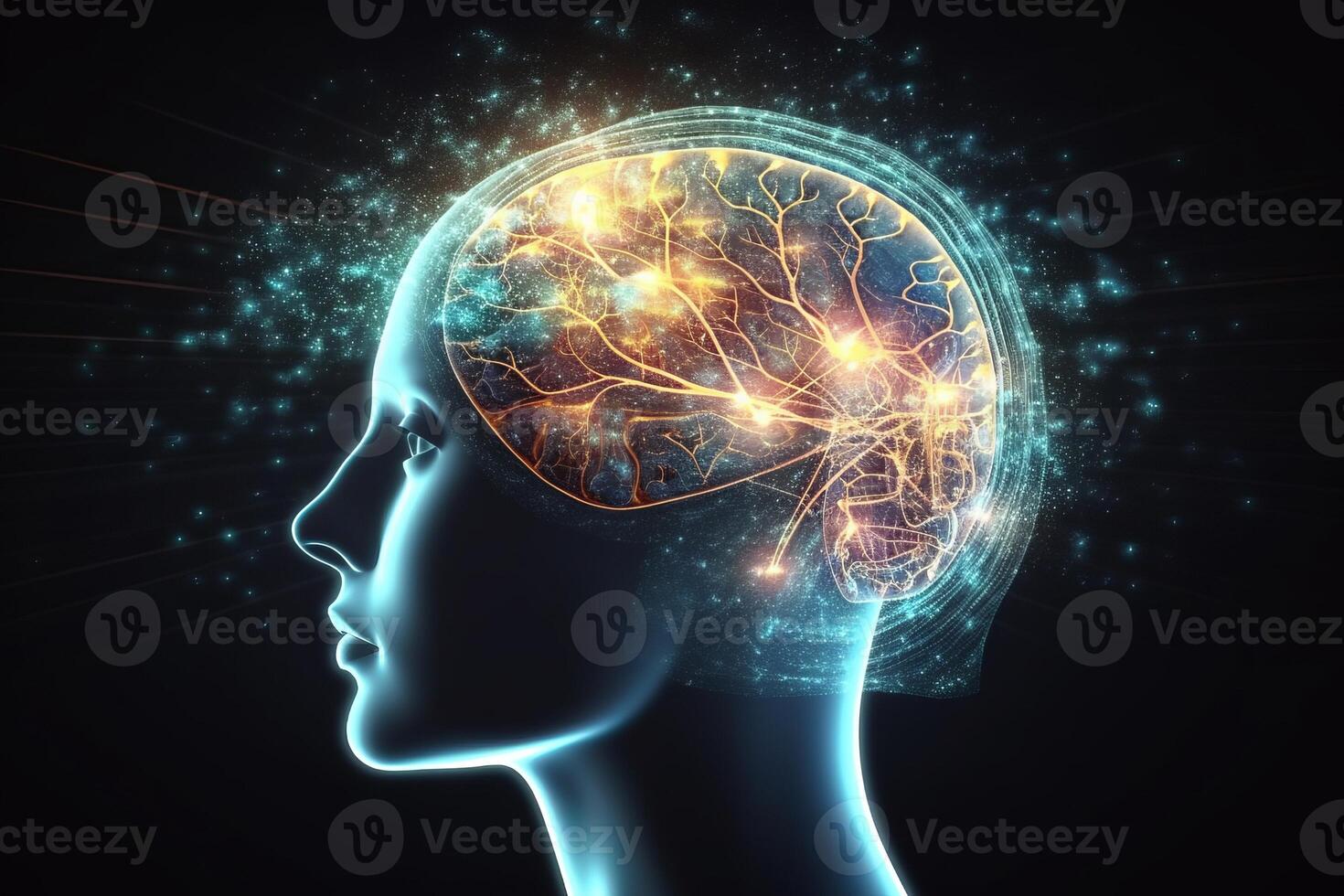 Unlocking the Mysteries of the Mind Exploring the Connection Between Meditation, Esotericism, and the Glowing Neurons of the Brain, photo