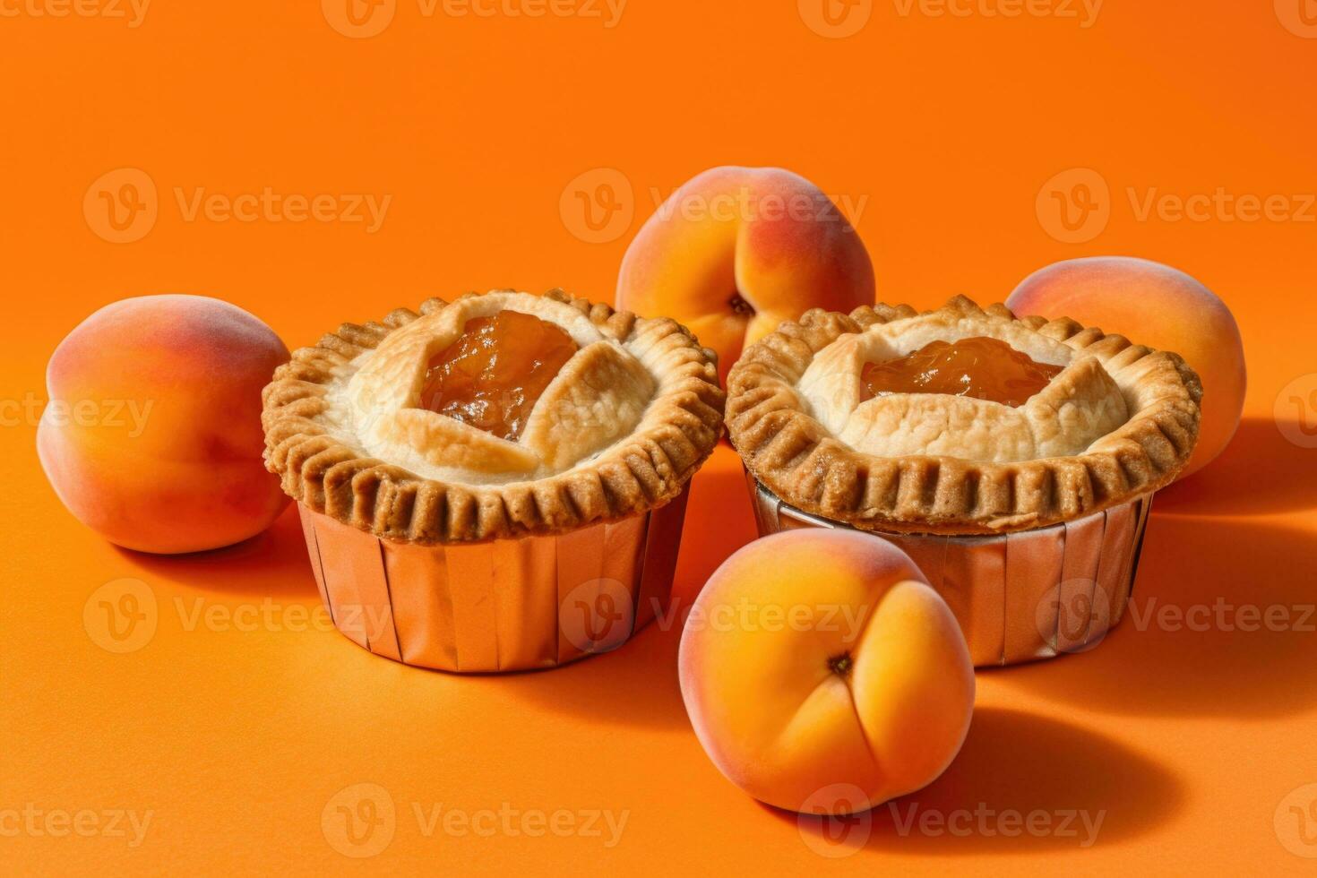 apricot pies created with Generative Al technology photo