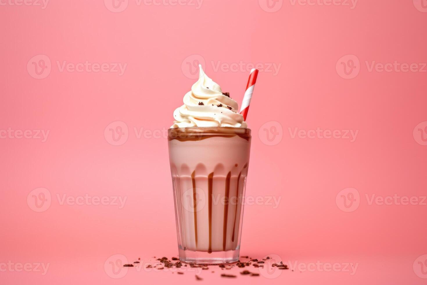 Milkshake created with Generative Al technology photo