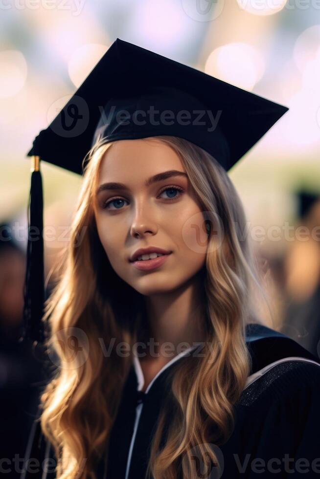 graduation ceremony created with Generative Al technology photo