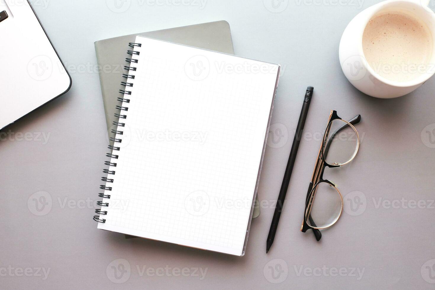 Mockup diary. Flat lay freelancer desktop. Back to study. Education photo