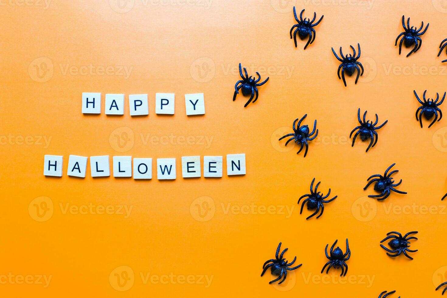 Lettering happy halloween. Flatly bats photo