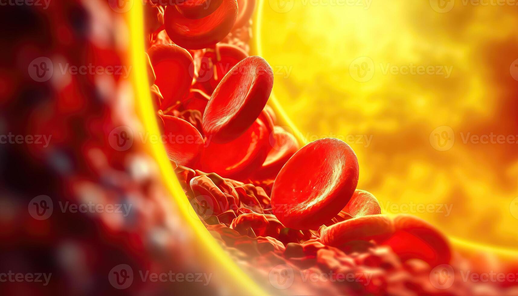 Olesterol plaque formation in an artery or vein - photo