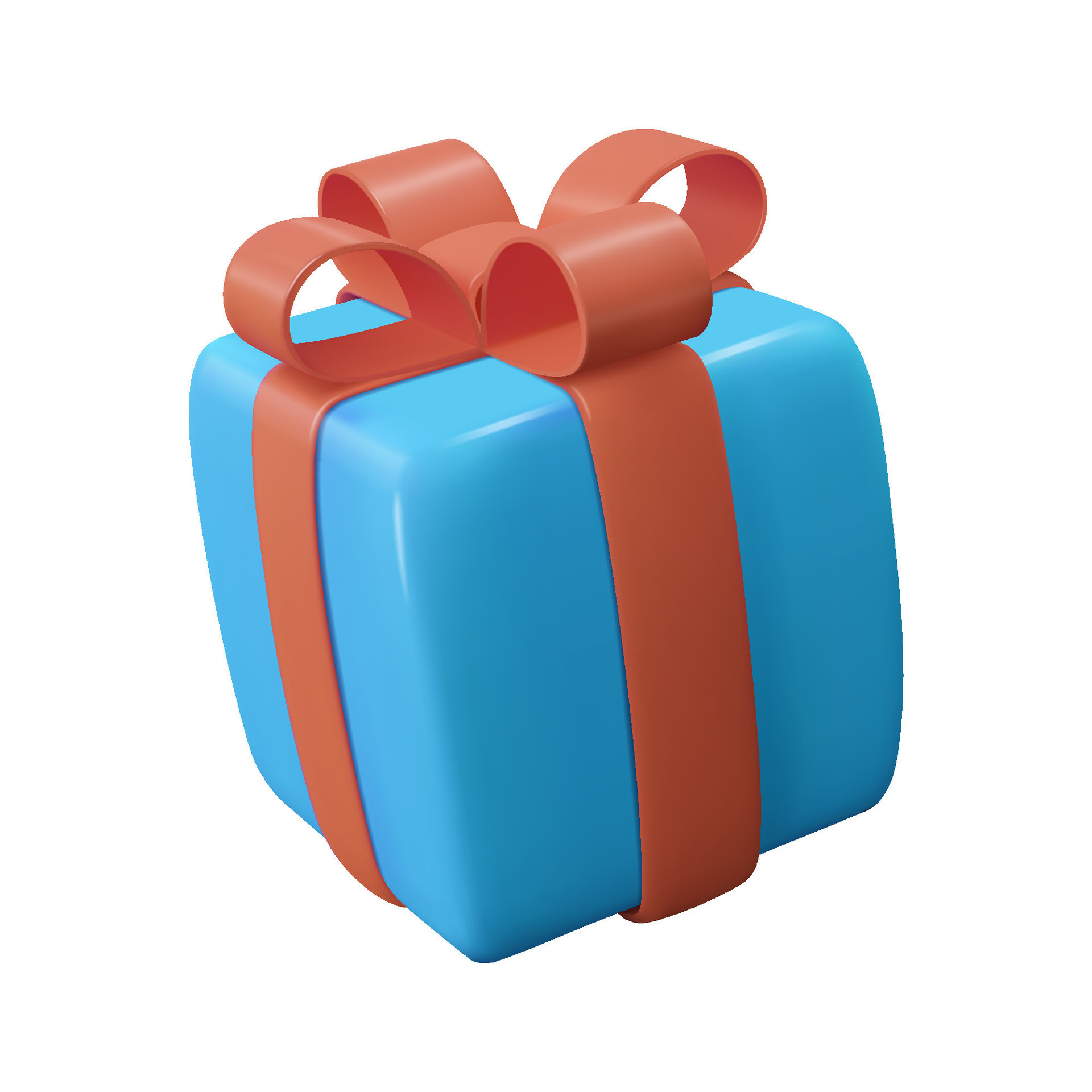 Caja de regalo azul, Objetos 3D Incluyendo: arco y decoración - Envato  Elements