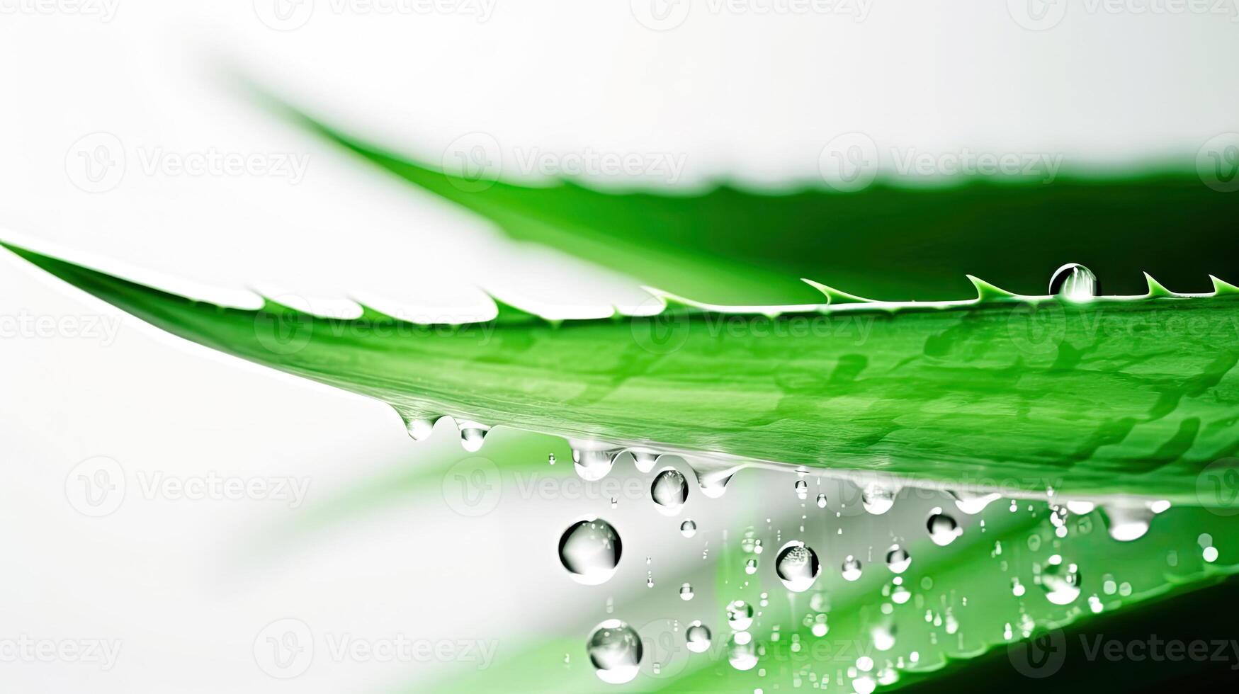 Aloe Leaves and Juice - Inspiring Background for Cosmetics Promotion - photo