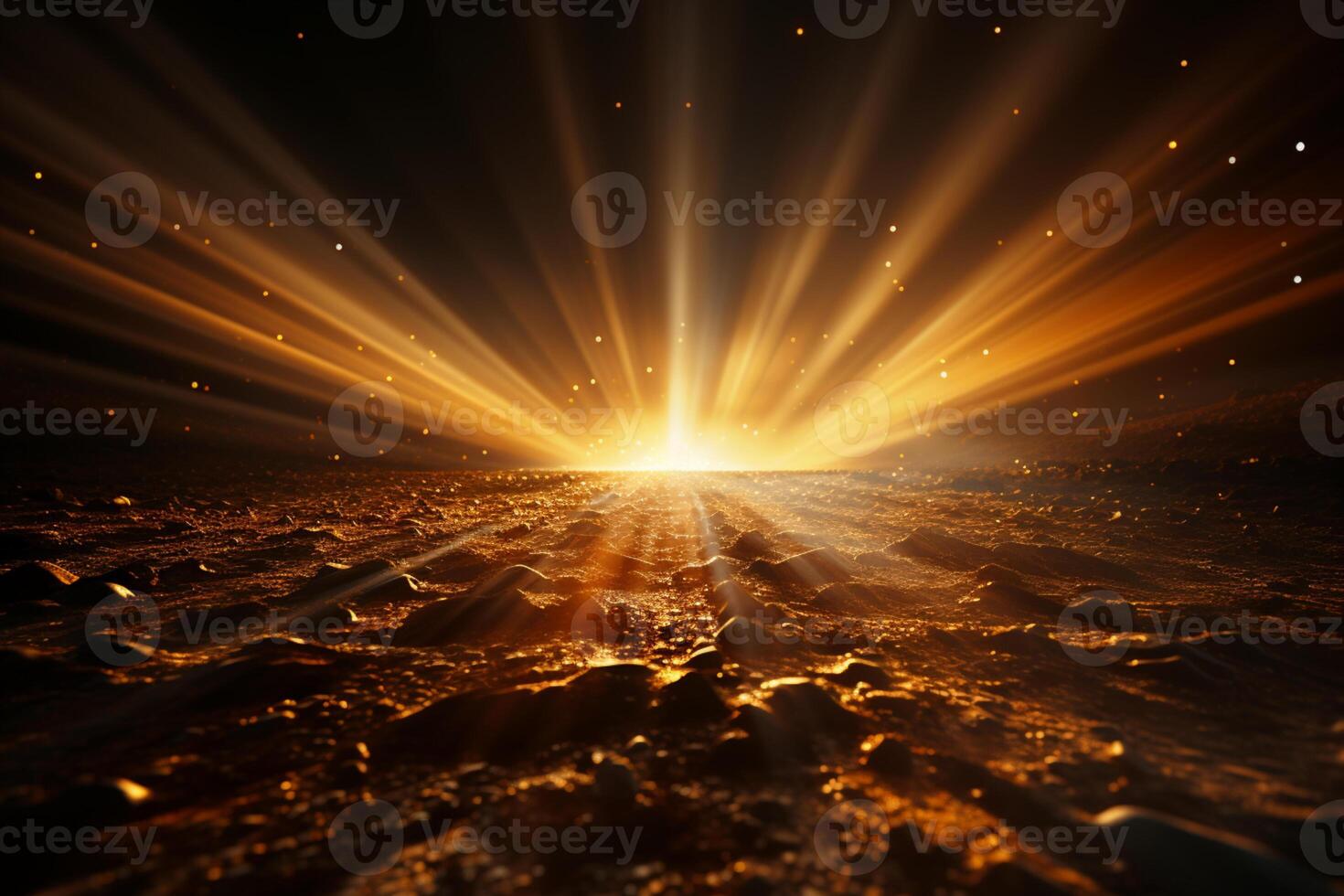 Presentation-ready backdrop, dark wall with an intriguing golden sun glare photo