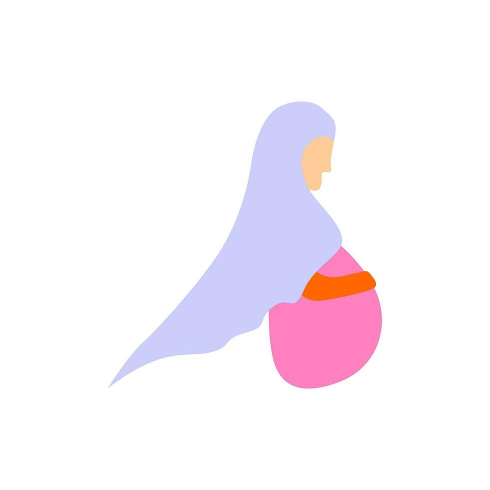 Illustration and line art of pregnant women vector