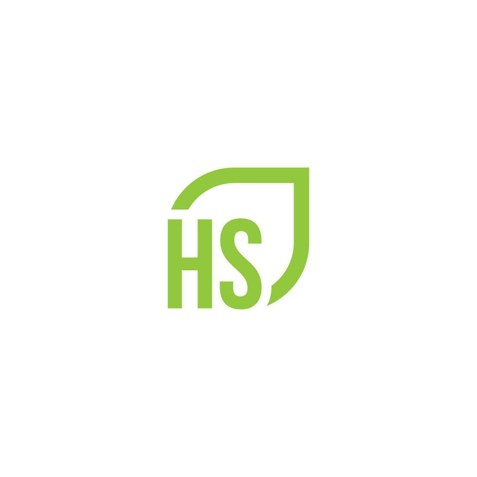 Letter HS logo grows, develops, natural, organic, simple, financial logo suitable for your company. vector