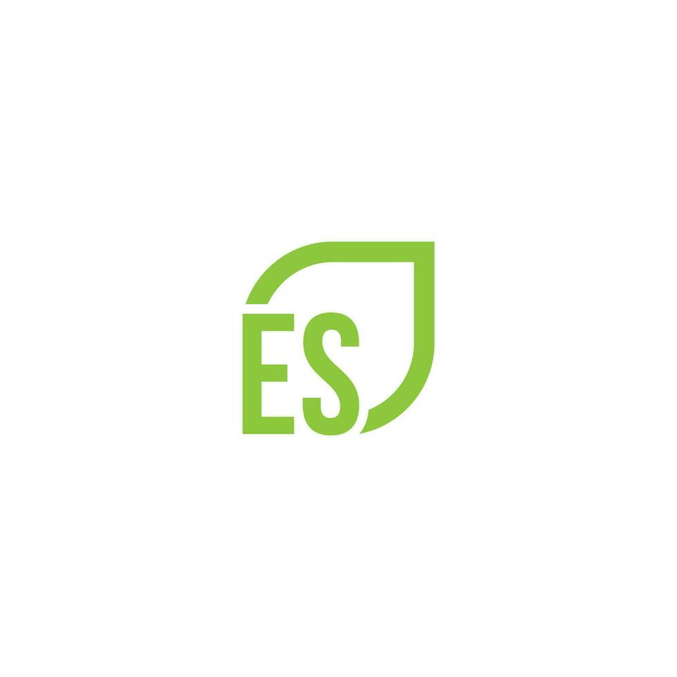 Letter ES logo grows, develops, natural, organic, simple, financial logo suitable for your company. vector