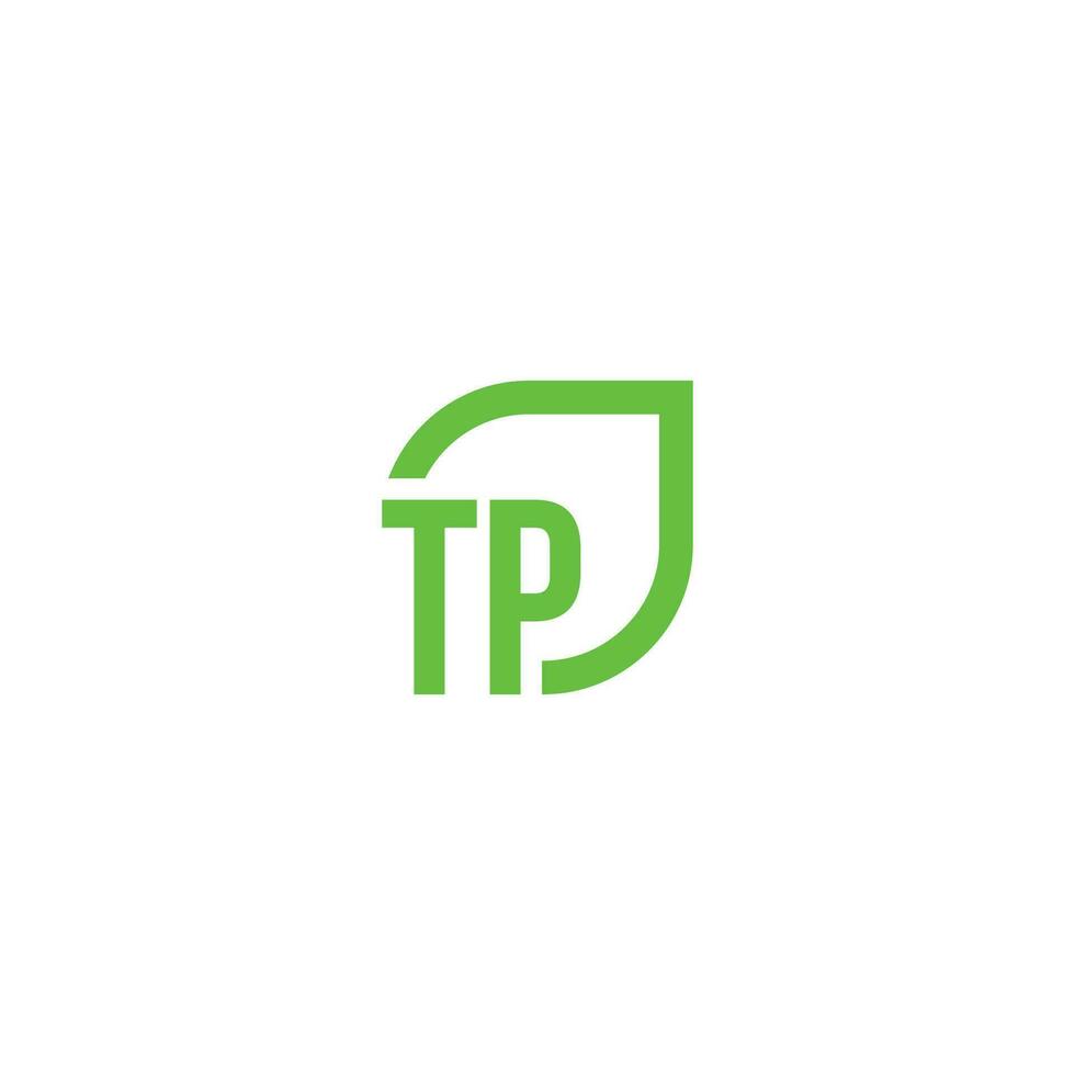 Letter TP logo grows, develops, natural, organic, simple, financial logo suitable for your company. vector