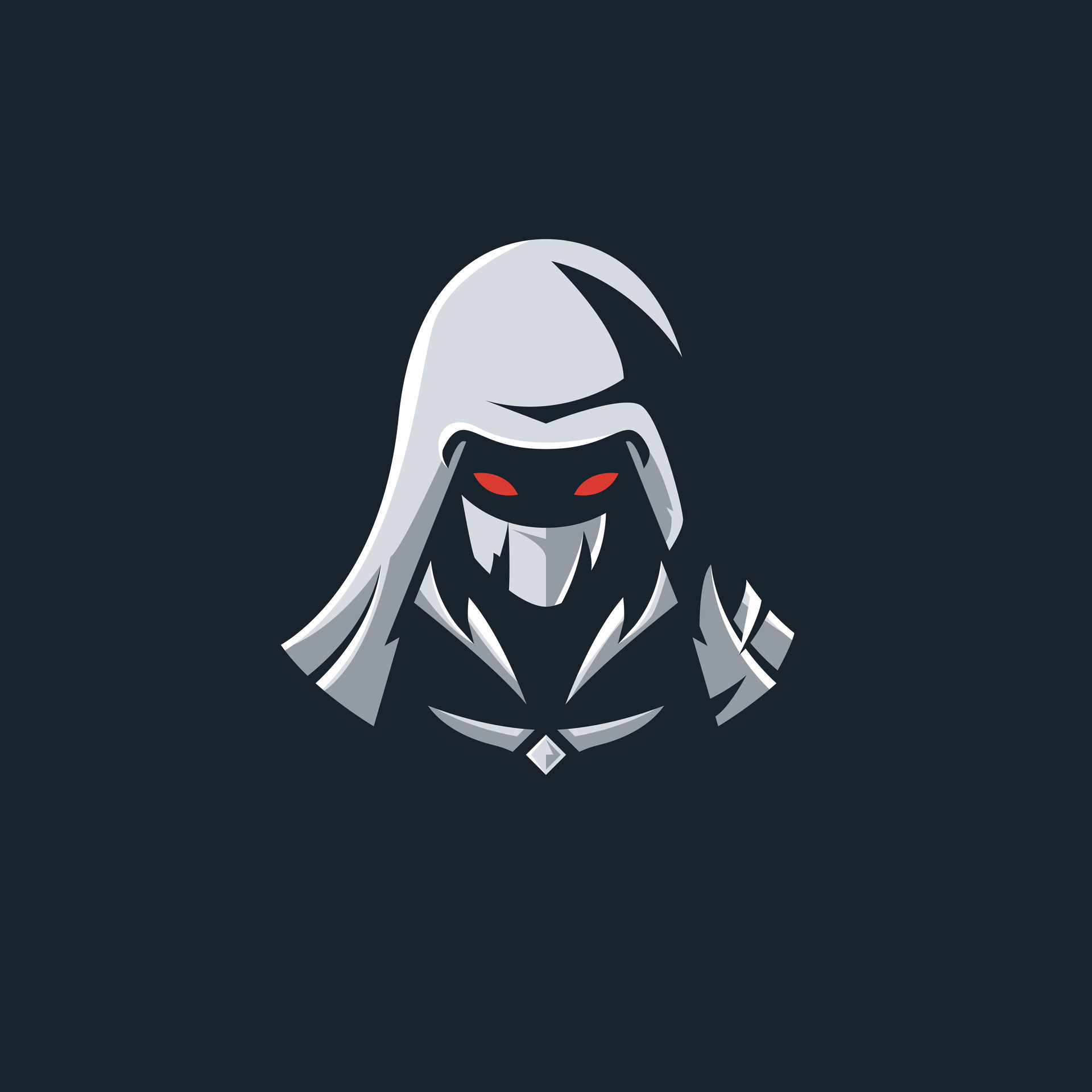 Assassin Ninja Warrior Eith Cloak Mascot Logo Gaming Vector Illustration  Stock Illustration - Download Image Now - iStock