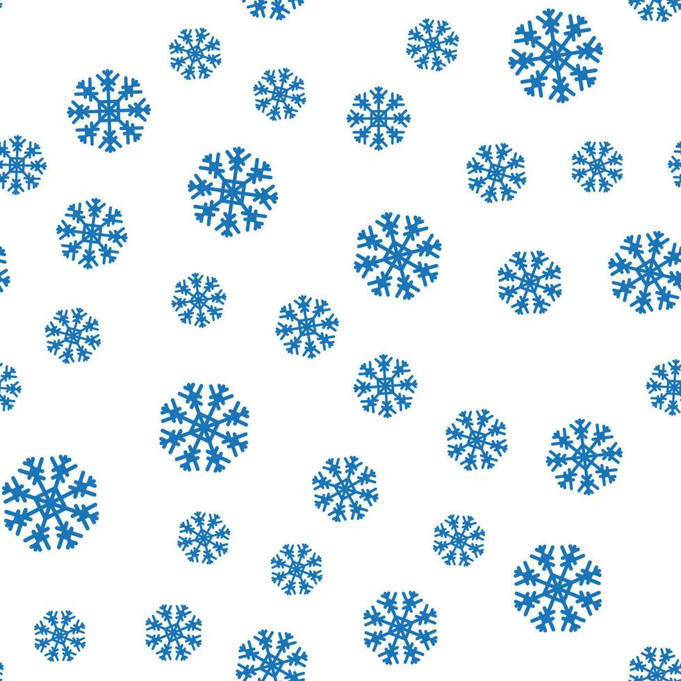 Christmas seamless pattern with snowflakes, Vector Illustration