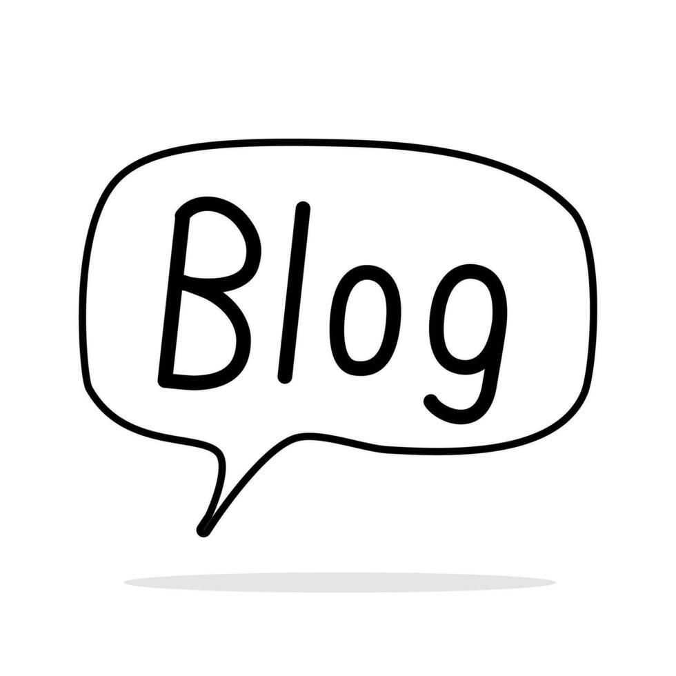 Blog icon vector, speech icon in flat design on white background. vector