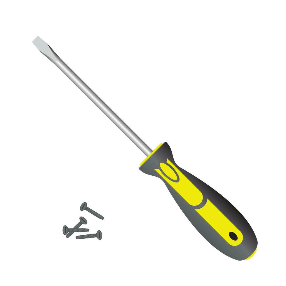 Flat screwdriver Vector illustration EPS 10.