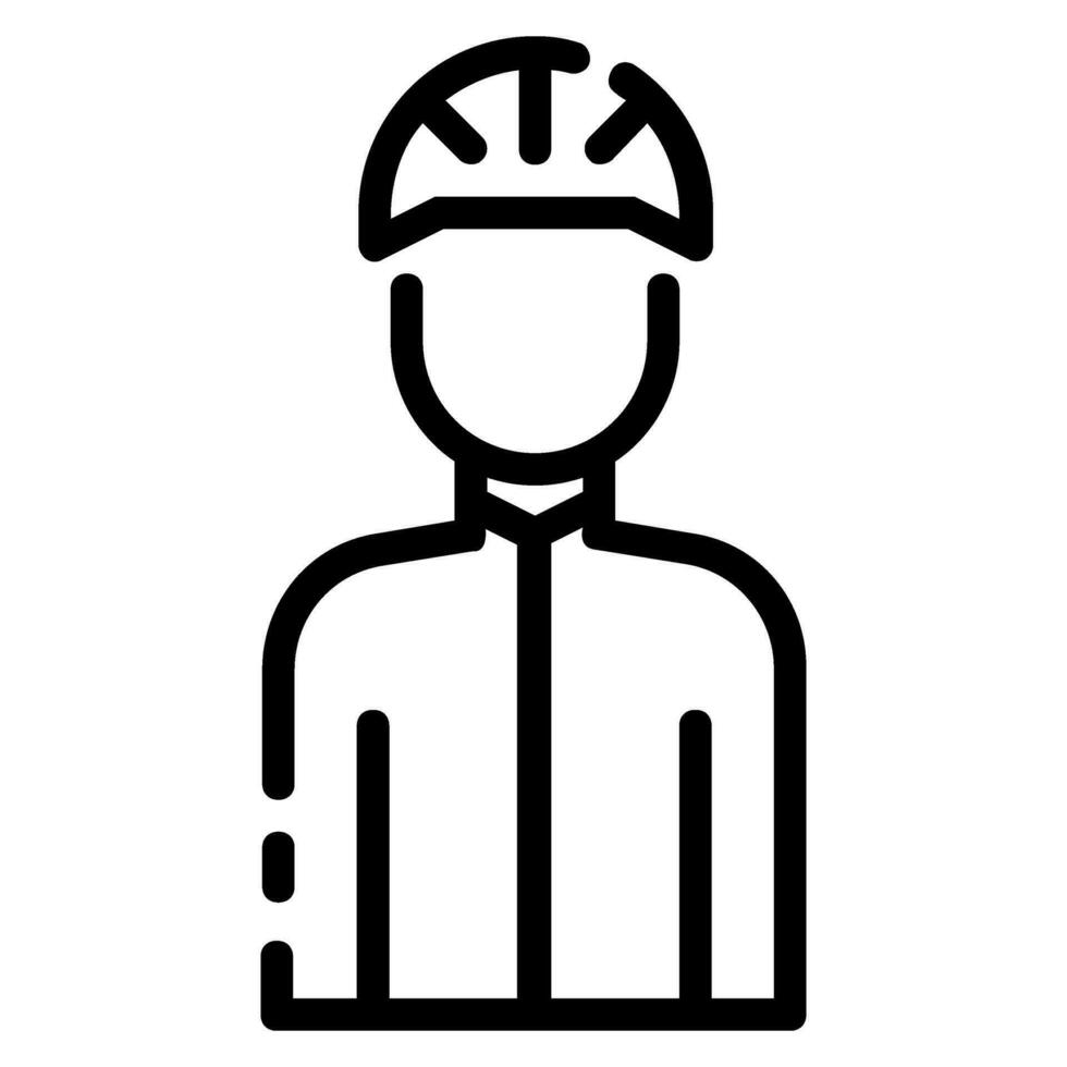 cyclist avatar vector outline icon