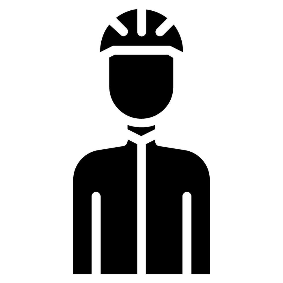 cyclist avatar vector glyph icon