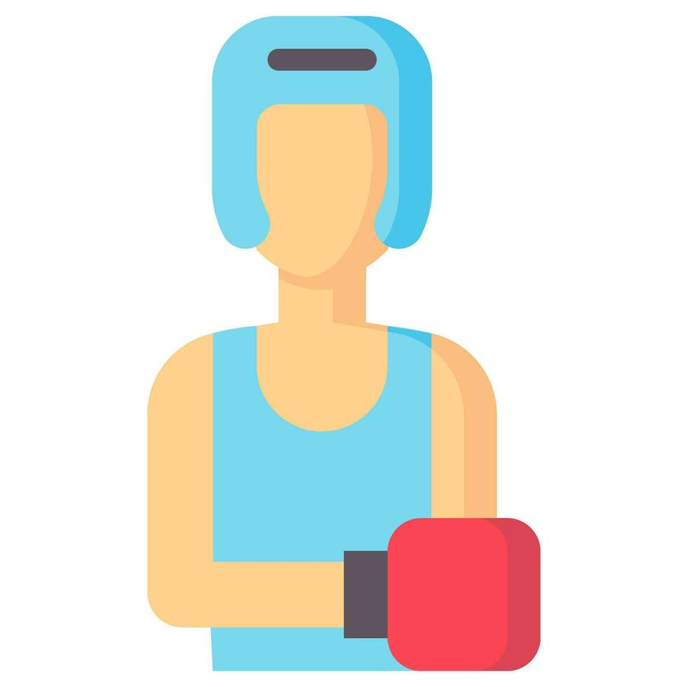 Boxer avatar vector plano icono