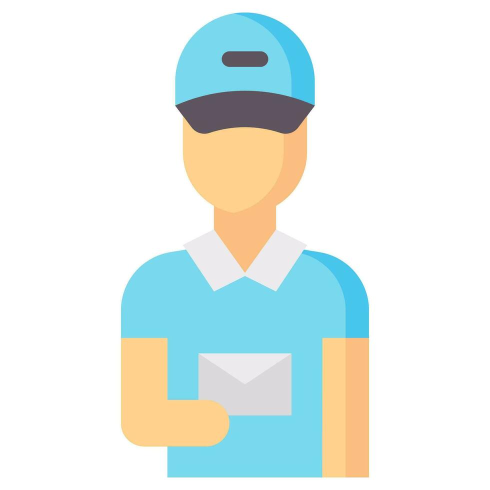 postman avatar vector flat icon