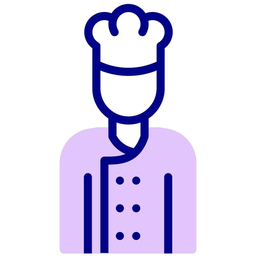 cocinero avatar vector de colores icono