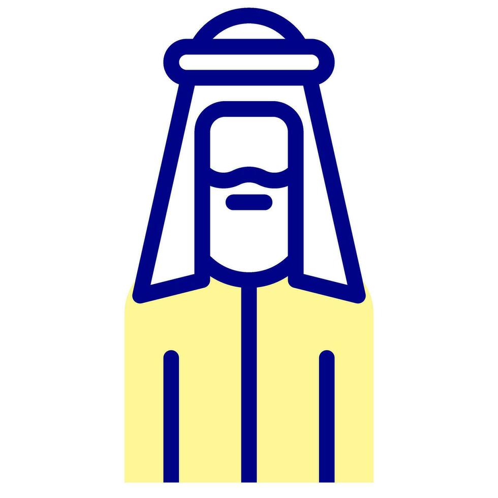 arab man avatar vector colored icon
