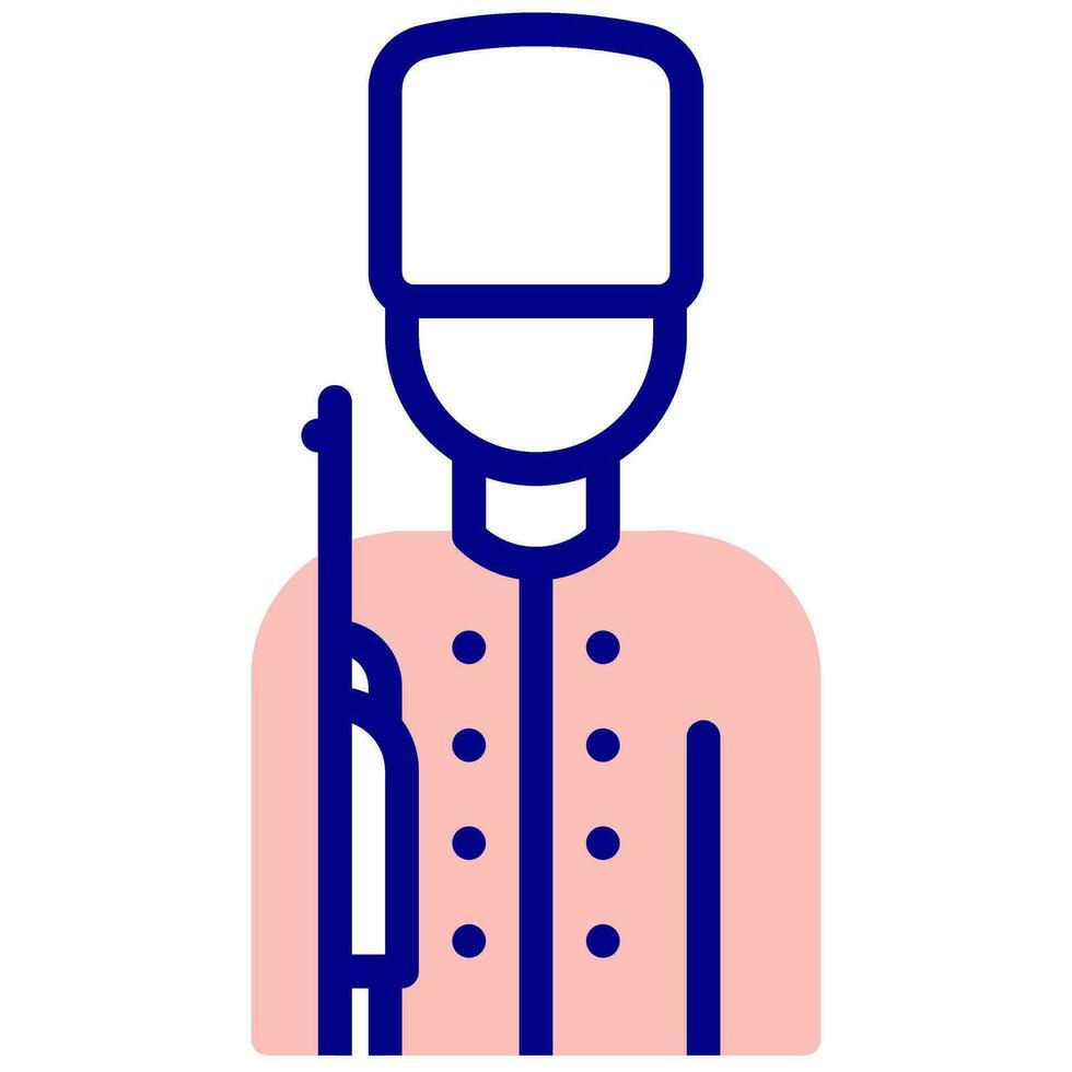 british guard avatar vector colored icon