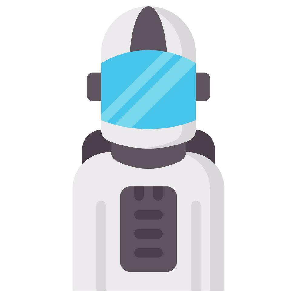 astronaut avatar vector flat icon