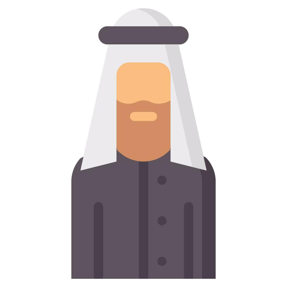 arab man avatar vector flat icon