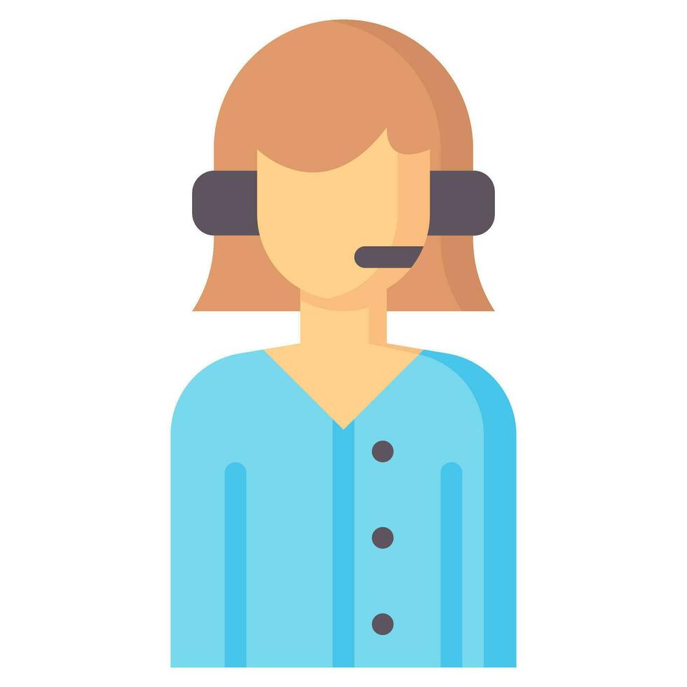 support avatar vector flat icon
