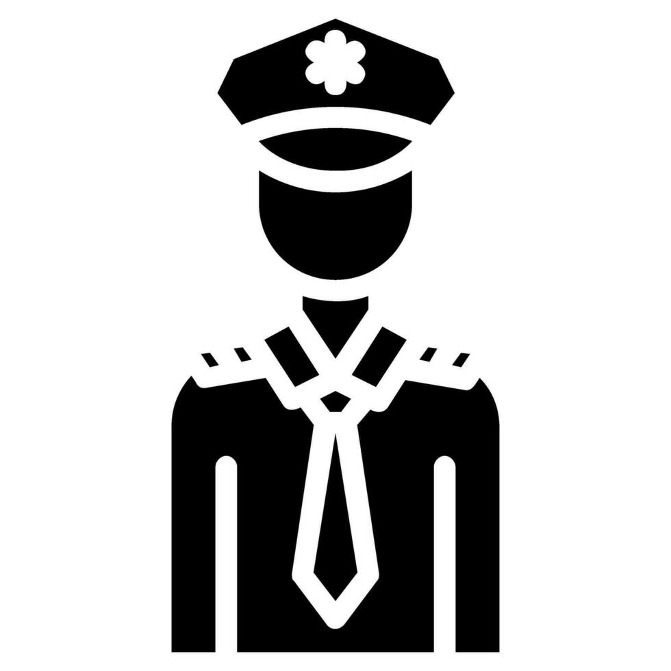 policeman avatar vector glyph icon