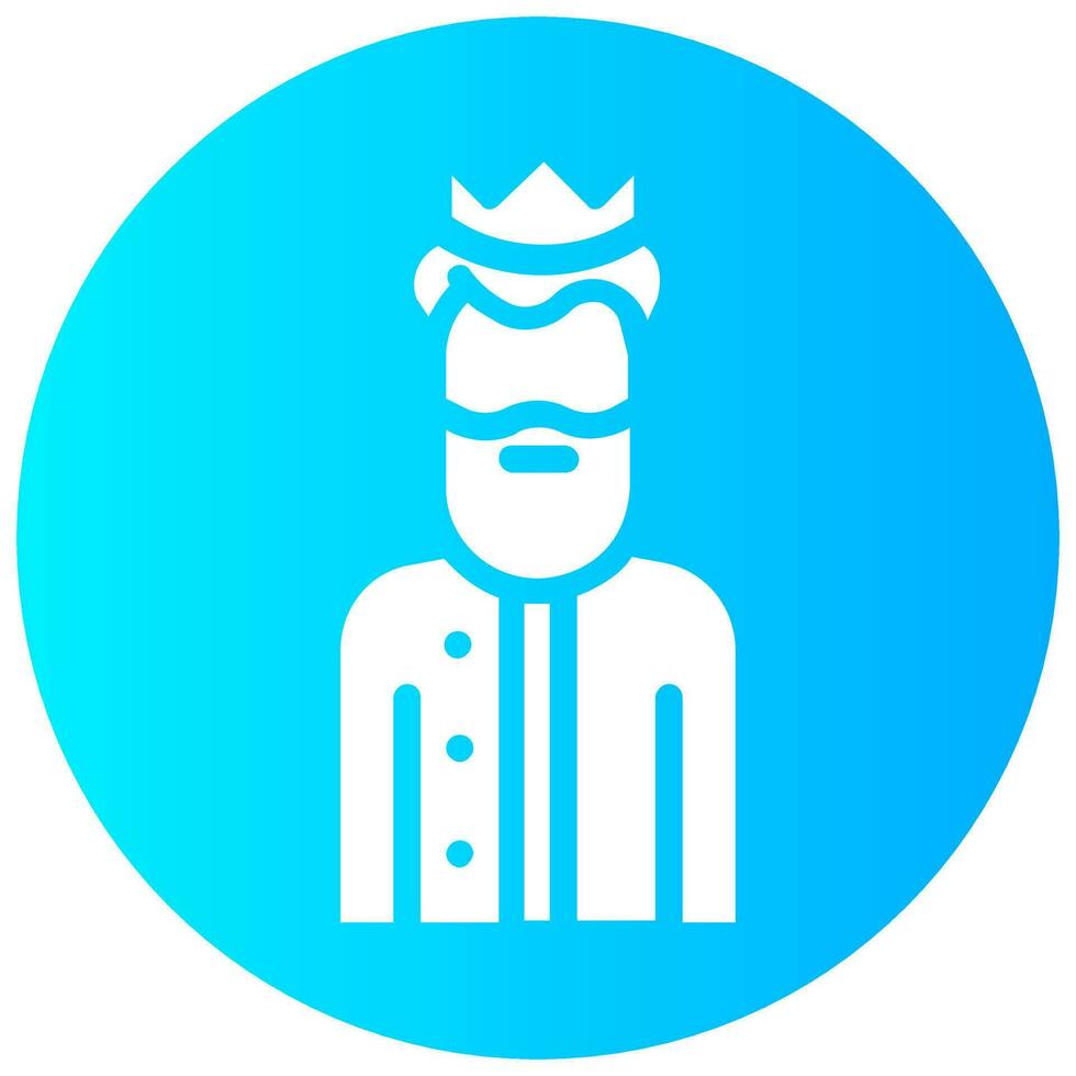king avatar vector round solid icon